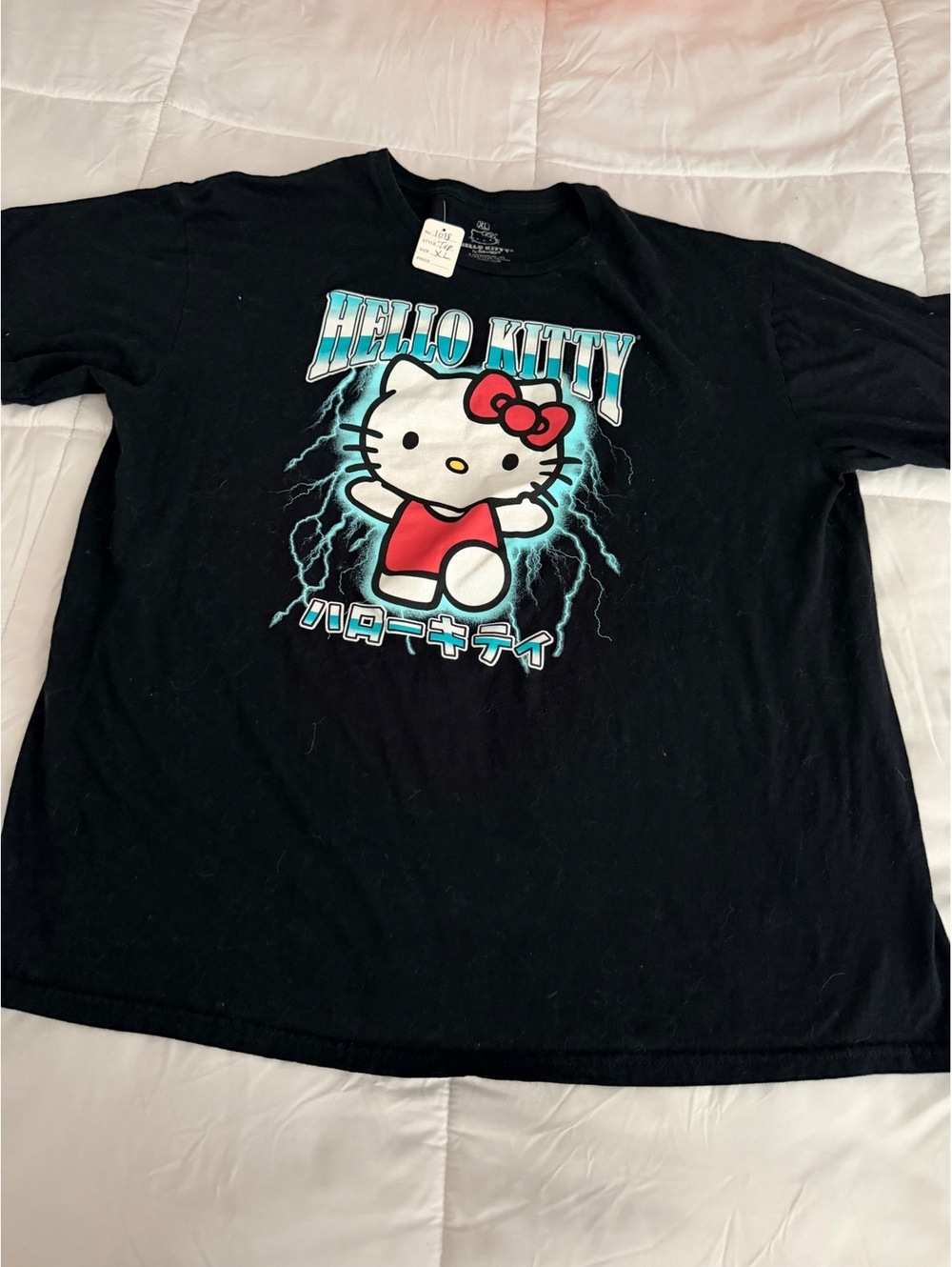 Hello Kitty Black Graphic T-Shirt XL